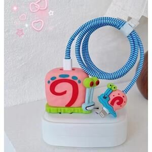 SpongeBob Gary the Snail iPhone Charger Cable Protector P51